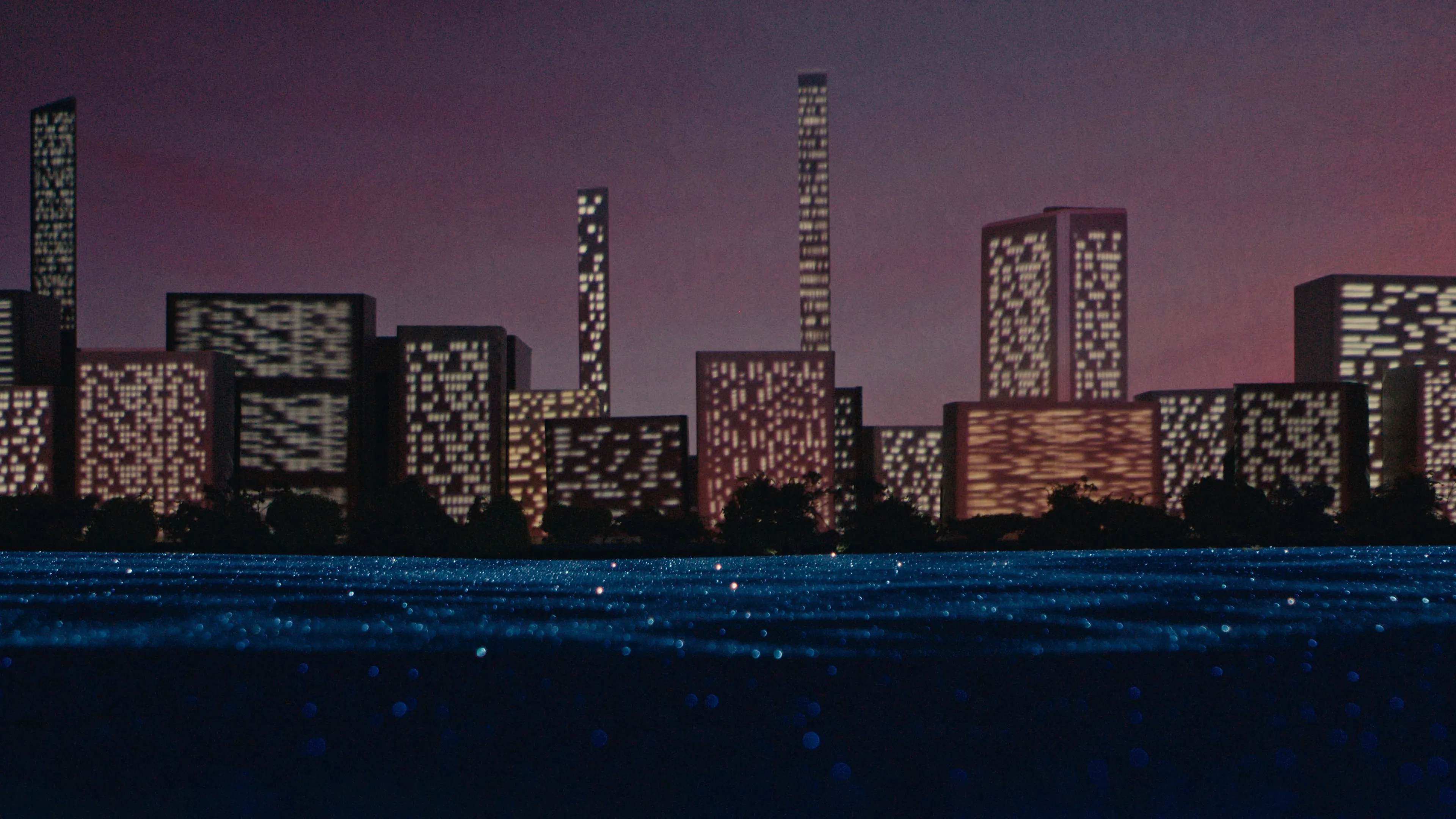 A teenager standing looking out over the New York City skyline